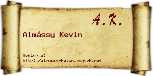 Almássy Kevin névjegykártya