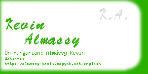 kevin almassy business card